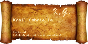 Krall Gabriella névjegykártya