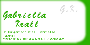 gabriella krall business card